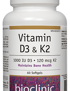 Vitamin D3 & K2 60 Softgels Bioclinic Naturals